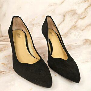 Michael Kors Black Suede Heels, Size 7